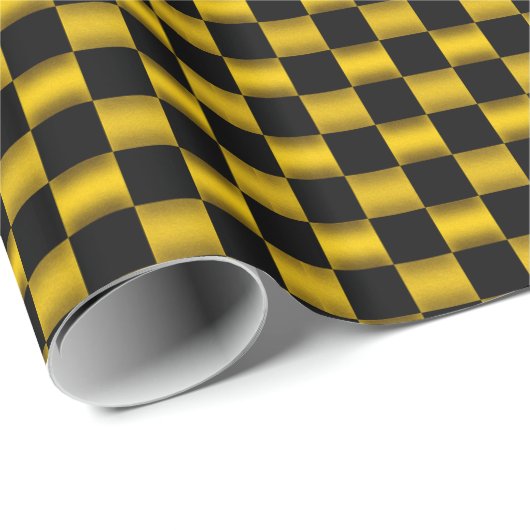 Faux Gold And Black Cadeaupapier (Rol Hoek)