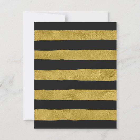 Faux Gold and Black Graduation Party Invitation Kaart (Achterkant)