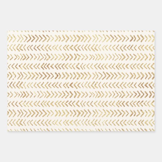 Faux gold arrow pattern inpakpapier vel (Voorkant 2)