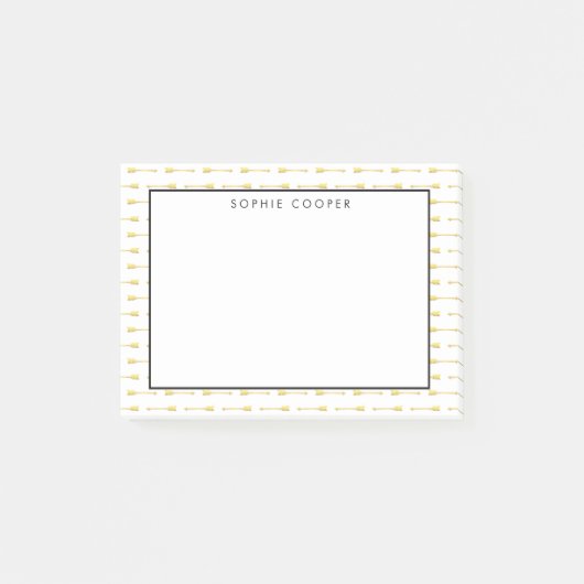 Faux Gold Arrows Pattern - Aangepast Post-it® Notes (Voorkant)