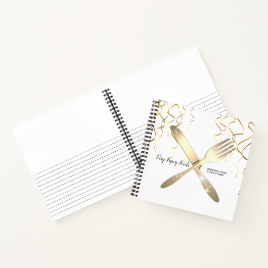 Faux Gold-artikelen, op maat gesneden kookboekrece Notitieboek (Binnen)
