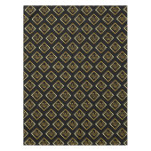 Faux Gold Axis Monogram – Black & Gold Tafelkleed (Voorkant)
