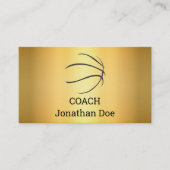 Faux Gold Basketball Coach Visitekaartje (Voorkant)