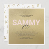 Faux Gold Bat Mitzvah xoxo (Voorkant / Achterkant)