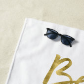 Faux Gold Beach Bride met ringbandhanddoek Strandlaken (In situ)