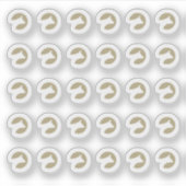 Faux Gold Beef Wedding Place Cards Meal Choice  Sticker (Voorkant)