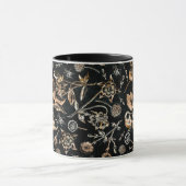 Faux Gold Beetles Flowers Leaves Cherry Fruits Mok (Midden)