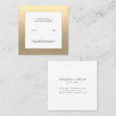 Faux Gold-benoemingskaart Vierkante Visitekaartje (Voorkant / Achterkant)