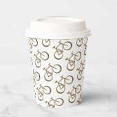 Faux Gold Bike Pattern Fietscyclus Papieren Bekers (Links)