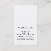 Faux Gold Black and White Stripes Vertical Visitekaartje (Achterkant)