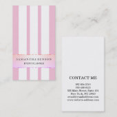 Faux Gold Black en White Stripes - Verticaal Visitekaartje (Voorkant / Achterkant)