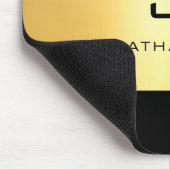 Faux Gold Black Modern Elegant Monogram Sjabloon Muismat (Hoek)