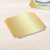 Faux Gold Blank Elegant Sjabloon Moderne glamour Kartonnen Onderzetters (Gekanteld)