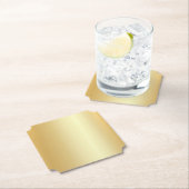 Faux Gold Blank Elegant Sjabloon Moderne glamour Kartonnen Onderzetters (Insitu)