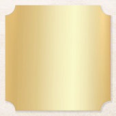 Faux Gold Blank Elegant Sjabloon Moderne glamour Kartonnen Onderzetters (Voorkant)