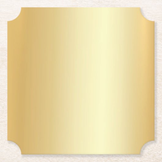 Faux Gold Blank Elegant Sjabloon Moderne glamour Kartonnen Onderzetters (Voorkant)