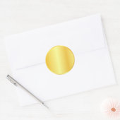 Faux Gold Blank Elegante Sjabloon Custom Logo, Tek Ronde Sticker (Envelop)