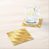 Faux Gold Blank Moderne Glamoureuze Sjabloon Kartonnen Onderzetters (Insitu)