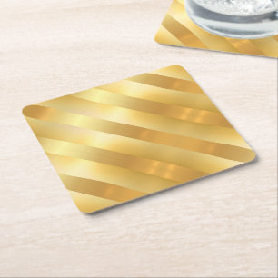 Faux Gold Blank Moderne Glamoureuze Sjabloon Kartonnen Onderzetters