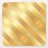 Faux Gold Blank Moderne Glamoureuze Sjabloon Kartonnen Onderzetters (Voorkant)