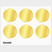 Faux Gold Blank Sjabloon Custom Logo, tekst groot Ronde Sticker (Vel)