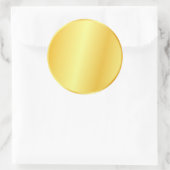 Faux Gold Blank Sjabloon Custom Logo, tekst groot Ronde Sticker (Tas)