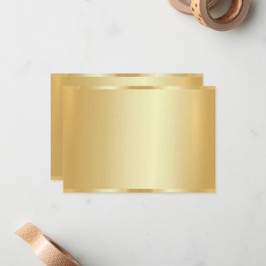 Faux Gold Blank Sjabloon Luxurieuze Linen Moderne (Voorkant / Achterkant in situ)