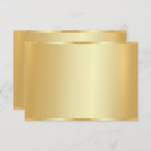 Faux Gold Blank Sjabloon Luxurieuze Linen Moderne (Voorkant / Achterkant)