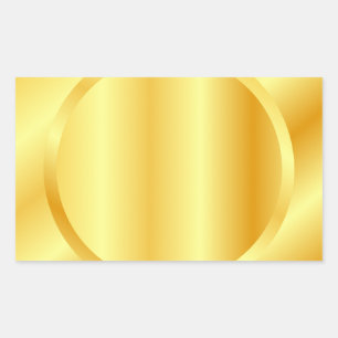 Faux Gold Blank Sjabloon Tekst toevoegen Monogram Rechthoekige Sticker