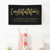 Faux Gold Blik Gefeliciteerd | Afstuderen | Spandoek (Insitu)