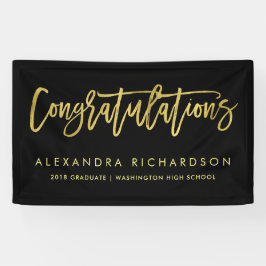 Faux Gold Blik Gefeliciteerd | Afstuderen | Spandoek