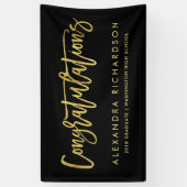 Faux Gold Blik Gefeliciteerd | Afstuderen | Spandoek (Verticaal)