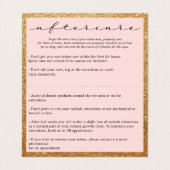Faux Gold & Blush Pink wimpers nazorg Visitekaartje (Binnenkant ongevouwen)