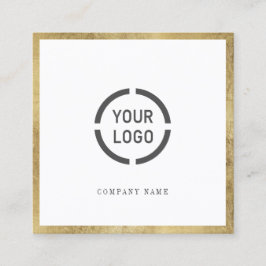 Faux Gold border douane bedrijf logo professional Vierkante Visitekaartje