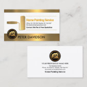 Faux Gold Borders Roller Paint Painter Visitekaartje (Voorkant / Achterkant)