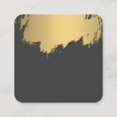 Faux Gold Borhed White Texture Vierkante Visitekaartje (Achterkant)