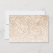 Faux Gold Botanisch Lijst Weddin RSVP Kaartje (Achterkant)