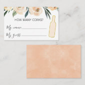 Faux Gold Bottle Hoeveel kurken heeft er te pakken Visitekaartje (Voorkant / Achterkant)