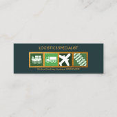Faux Gold Box Logistic Transport Modes Mini Visitekaartje (Voorkant)