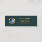 Faux Gold Box Logistic Transport Modes Mini Visitekaartje (Achterkant)