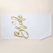 Faux Gold Bride met ringbandhanddoek Strandlaken (Voorkant)