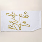 Faux Gold Bride om keukenhanddoek te worden Strandlaken (Voorkant)