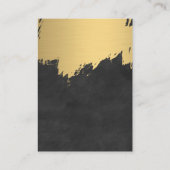 Faux Gold Brushed Black Lush texture Visitekaartje (Achterkant)