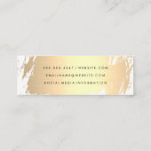 Faux Gold Brushed | Bokeh Mini Visitekaartje (Achterkant)