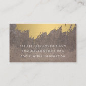 Faux Gold Brushed | Donker gerustd metaal Visitekaartje (Achterkant)