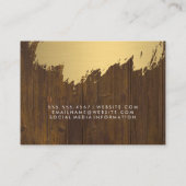 Faux Gold Brushed / hout Visitekaartje (Achterkant)