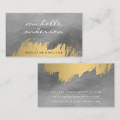 Faux Gold Brushed / lederen afdrukken Visitekaartje (Voorkant / Achterkant)