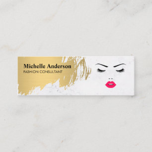 Faux Gold Brushed   Makeup Artist   Fashionista Mini Visitekaartje