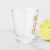 Faux Gold Brushed Metallic Folie Beste pap ooit Shot Glas (Links)