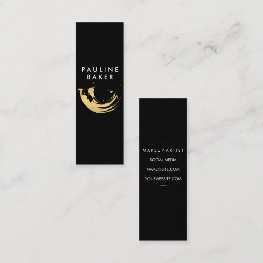 Faux Gold Brushed Mini Visitekaartje (Voorkant / Achterkant)